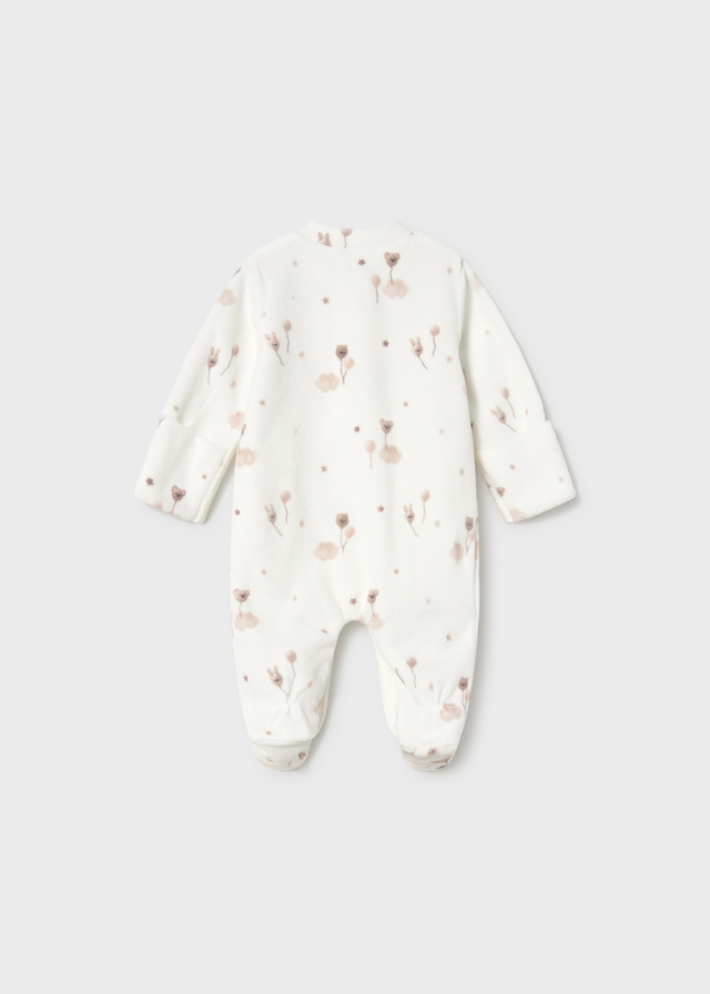 Mayoral - Pyjama met print voor pasgeboren jongetje - gebroken wit