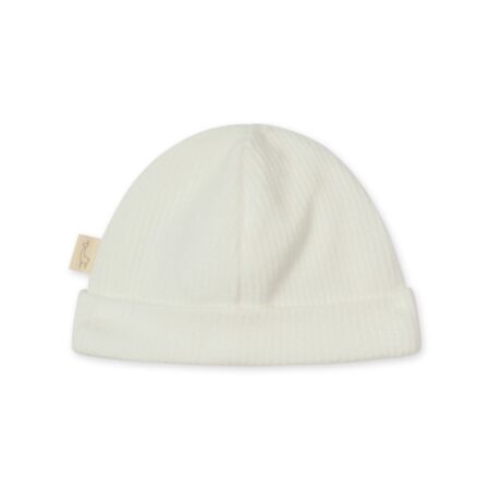 Baby Gi - muts met ribbeltje - wit