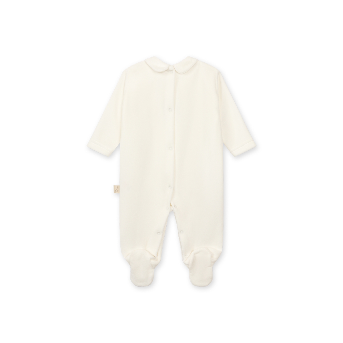 Baby Gi - pyjama met ballon print en met voetjes - wit