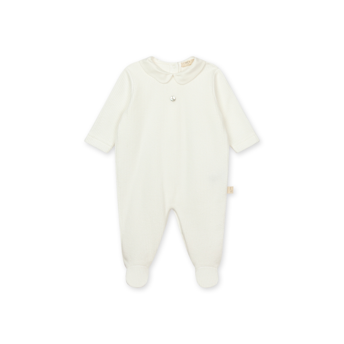 Baby Gi - pyjama met lama met voetjes - wit