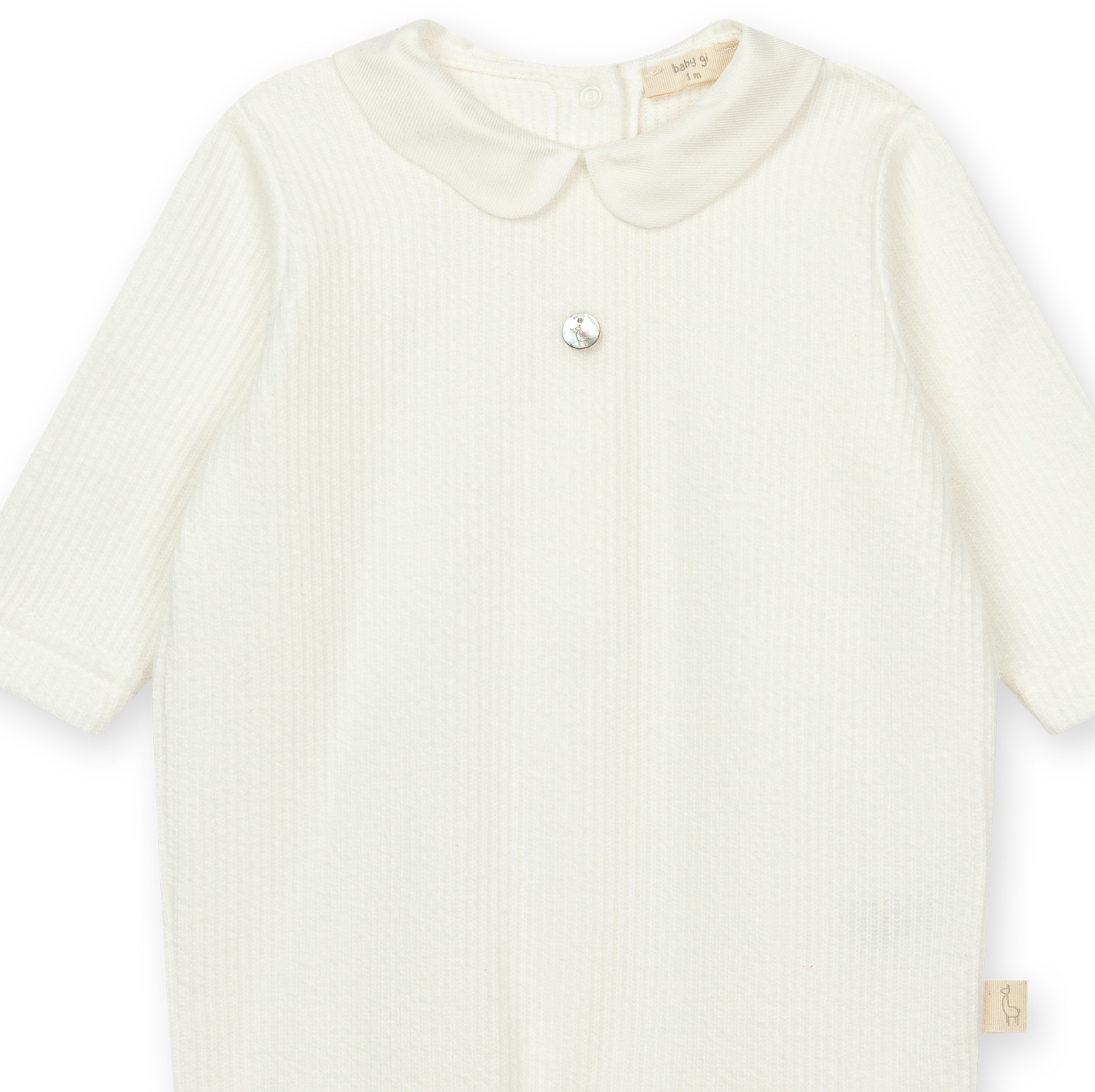 Baby Gi - pyjama met lama met voetjes - wit