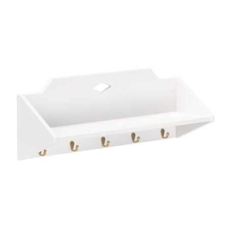 CamCam - Luca Shelf with hooks - FSC Mix - White