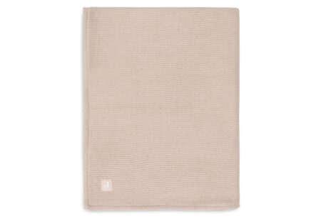 Jollein - Deken Wieg 75x100cm Basic Knit Wild Rose/Fleece