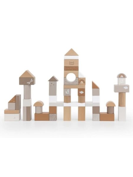 Label Label - Wooden blocks 50pcs - Nougat