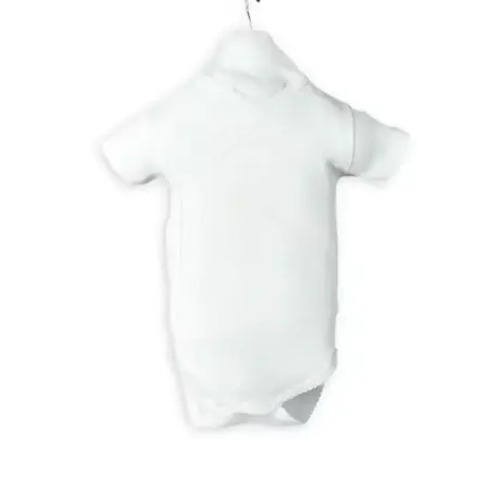 Living Nature - Baby ondergoed body wit korte mouw wit
