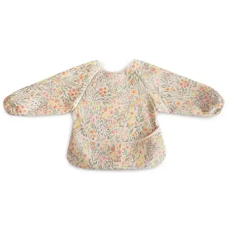 Mushie - Long Sleeve Bib - Pastel Blooms