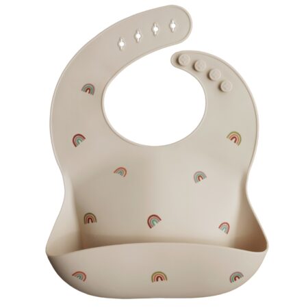 Mushie - Silicone Bibs - Rainbow