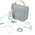 Beaba - Verzorgingsset 10 accessoires groen met toilettas