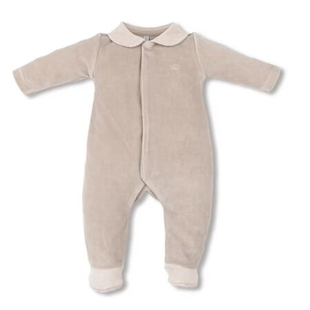 First - Romper velours engelvleugjes - Sand
