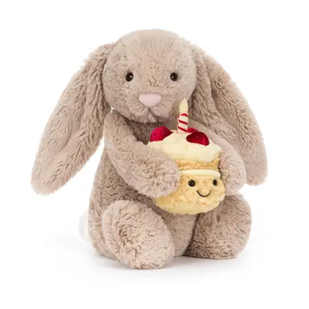 Jellycat - Bashful Beige Bunny 'Birthday'