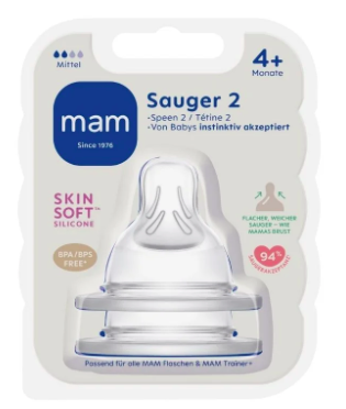 MAM - flesspeen maat 2 - 4+ maanden
