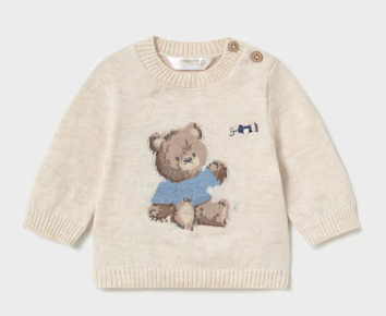 Mayoral - sweater met beer - beige