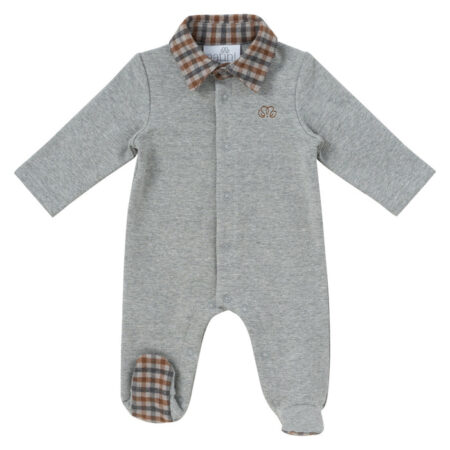 Natini - babypakje met ruiten details - grijs