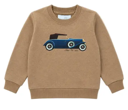 Natini - sweater classic car - beige