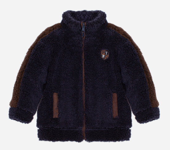 Patachou - bontjas met elegante details - marineblauw COPY