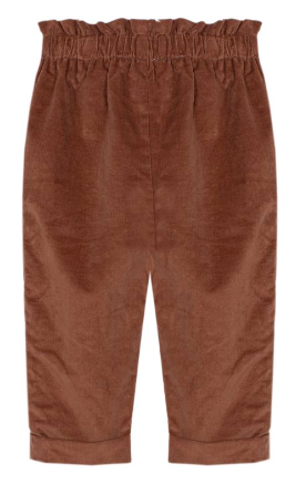 Patachou - broek met borduursels - mokka