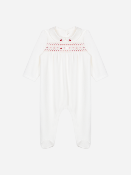 Patachou - pyjama met kersenborduurwerk - ecru