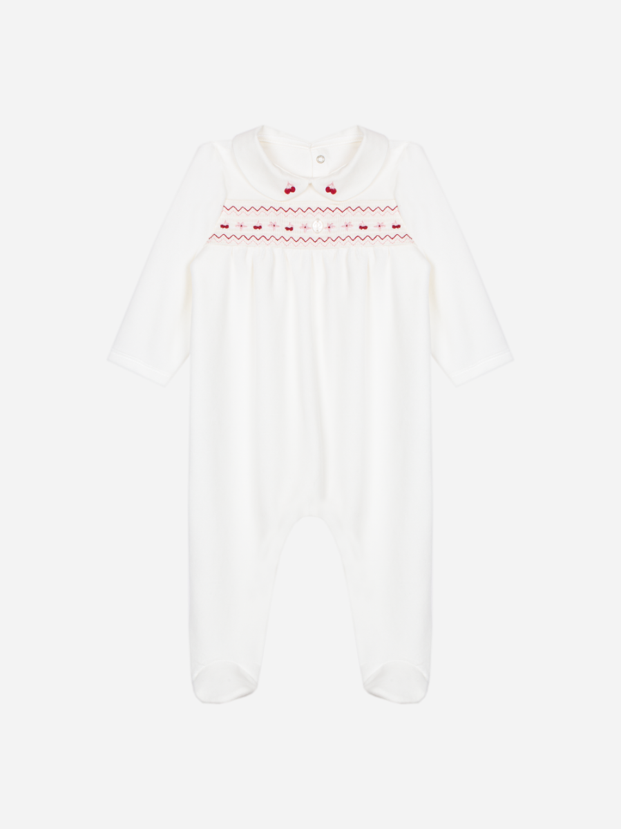 Patachou - pyjama met kersenborduurwerk - ecru