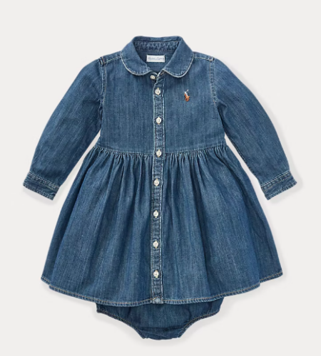 Ralph Lauren - denim overhemdjurk en short - blauw