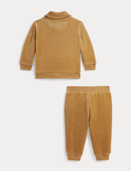 Ralph Lauren - velours trui & joggingbroek - bruin