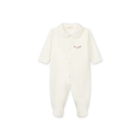 Baby Gi - pyjama met bloemetje - ivoor wit