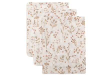 Jollein - Hydrofiel Washandje 15x20cm Bloomy (3pack)