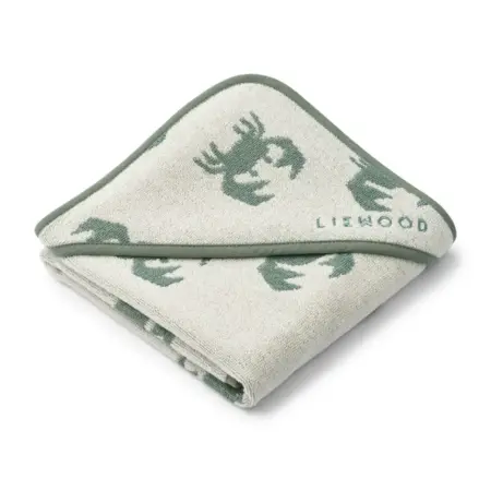 Liewood - Alba Hooded Baby Towel Crab/Sandy