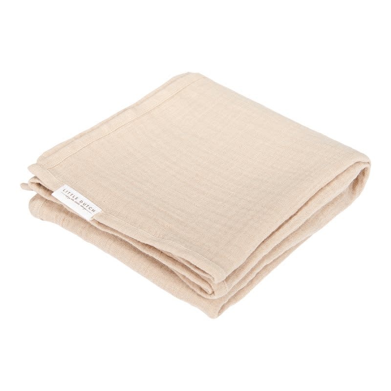 Little Dutch - Swaddle doeken set hydrofiel 70 x 70 Baby Bunny / Beige