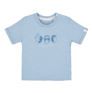 Little Dutch - T-shirt korte mouw met egeltjes Steel Blue