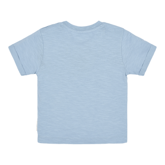 Little Dutch - T-shirt korte mouw met egeltjes Steel Blue