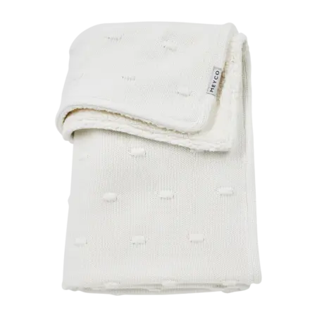 Meyco - Deken Knots teddy Offwhite 75x100cm
