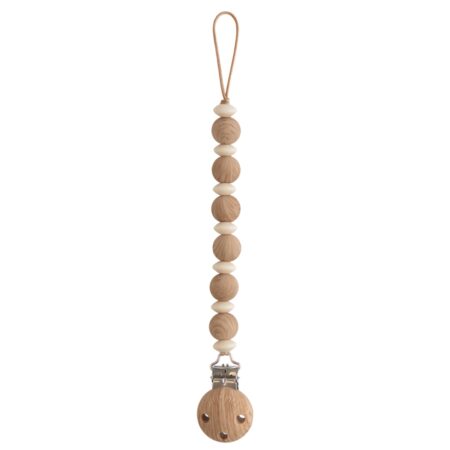 Mushie - Pacifier Clip Luna - Faux Wood