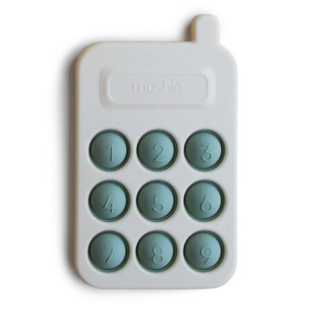 Mushie - Press Toy Phone - Cambridge Blue