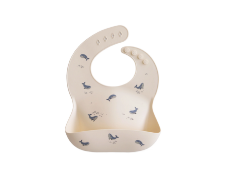 Mushie - Silicone Bib - Whales