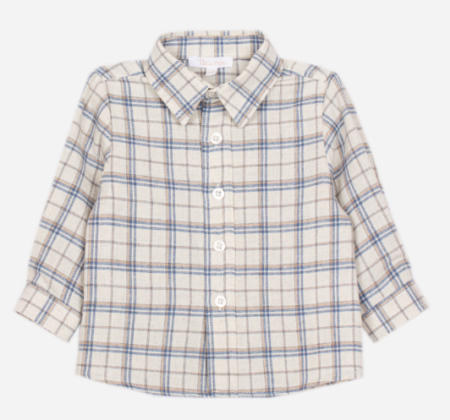 Patachou - elegant geruit hemd - beige