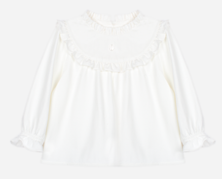 Patachou - elegante blouse met ruches - ecru