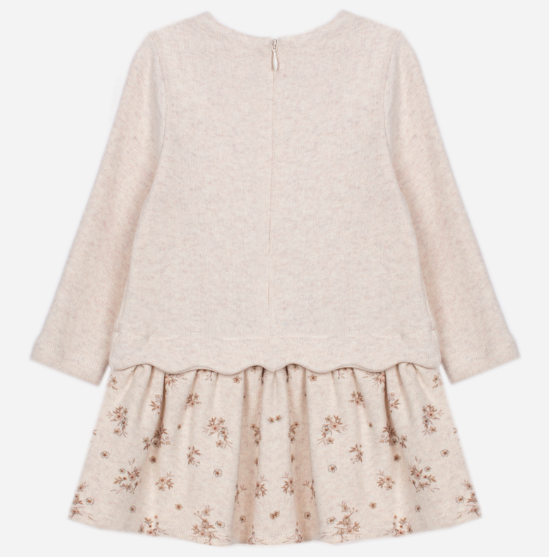 Patachou - elegante jurk met bloemenprint - beige