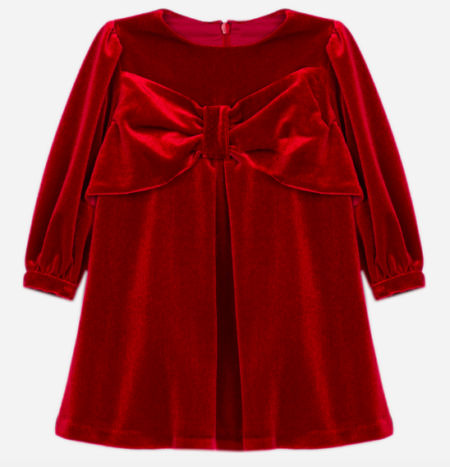 Patachou - elegante jurk met strik - bordeauxrood
