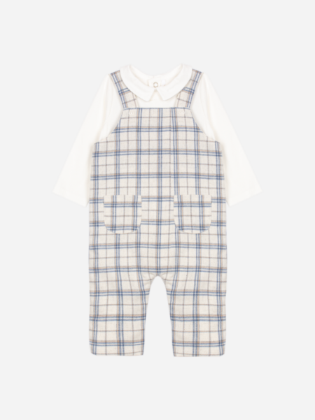 Patachou - jumpsuit met een ruitpatroon - beige