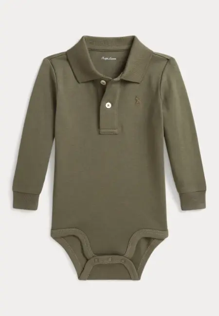 Ralph Lauren - interlock polo romper - groen