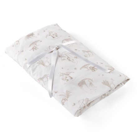 Theophile & Patachou - Hoeslaken bed 60x120cm - geprint Camel Safari print