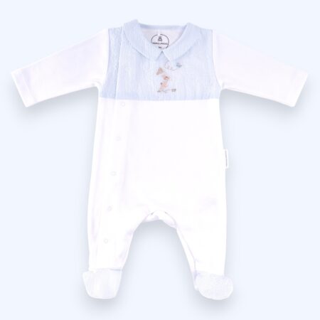 Théophile & Patachou - Combi jersey konijn – Lichtblauw