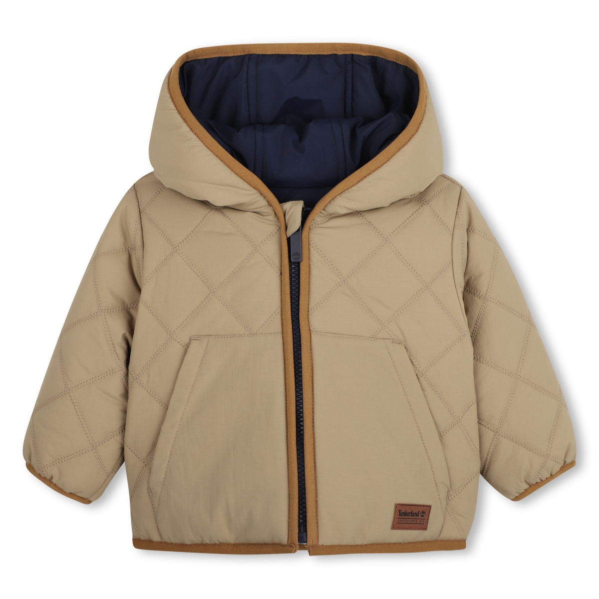 Timberland - omkeerbare jas met capuchon - kaki