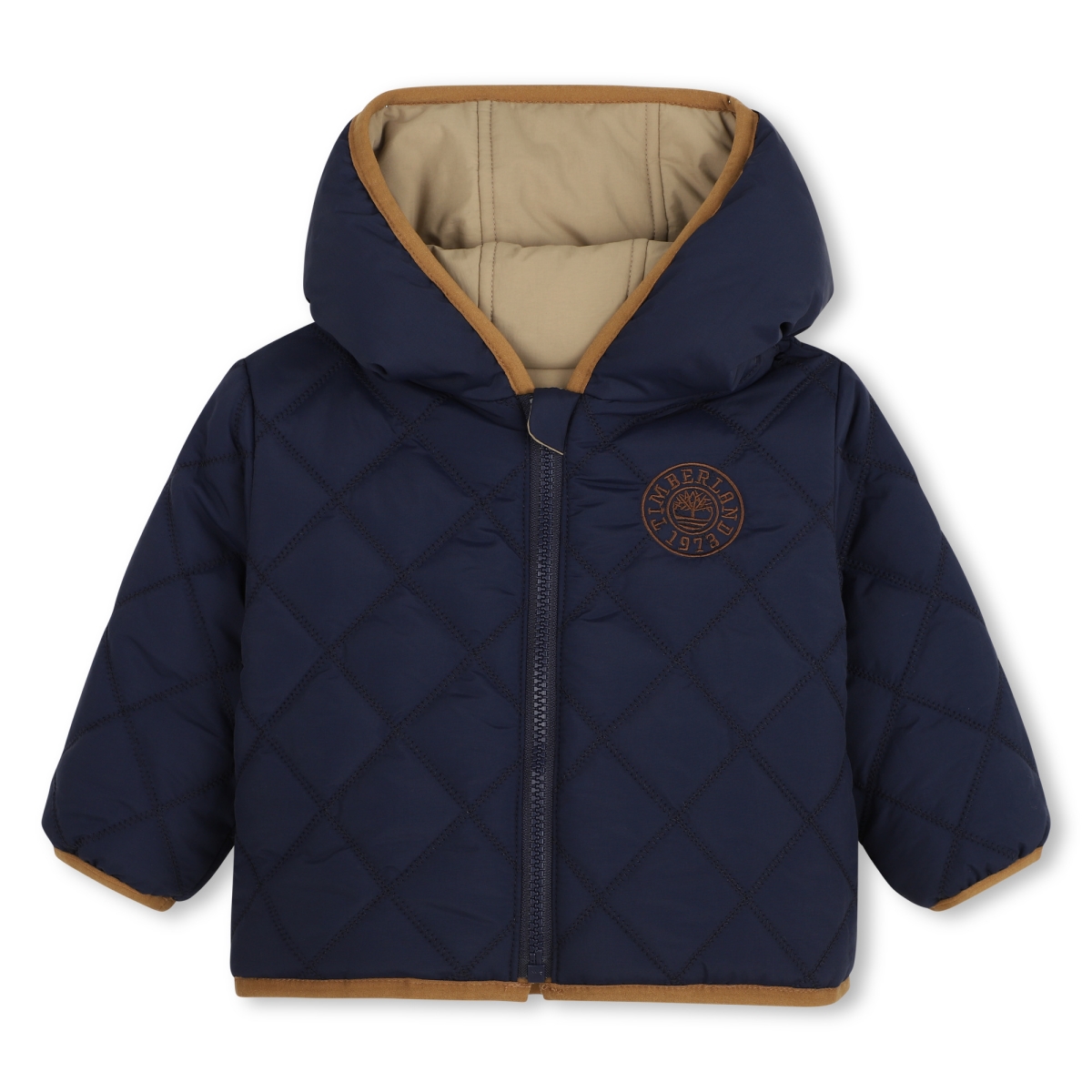 Timberland - omkeerbare jas met capuchon - kaki