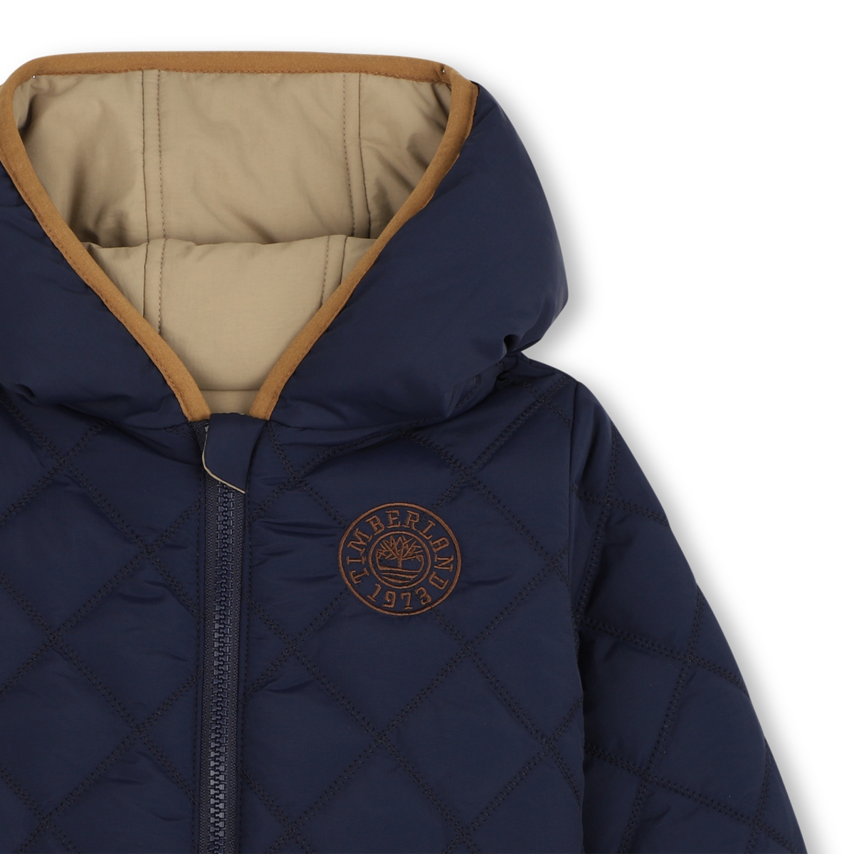 Timberland - omkeerbare jas met capuchon - kaki