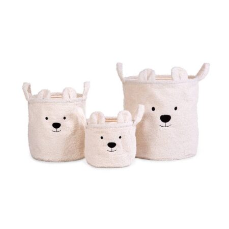 Childhome - Teddy Mandjes Set Van 3 - Ecru