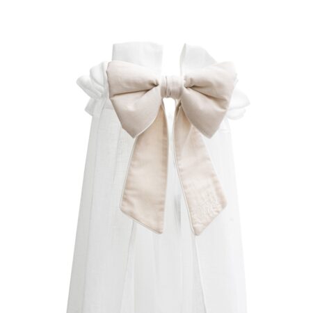 First - bow for canopy for cot VALENTINA SILENT SANDS - white-beige