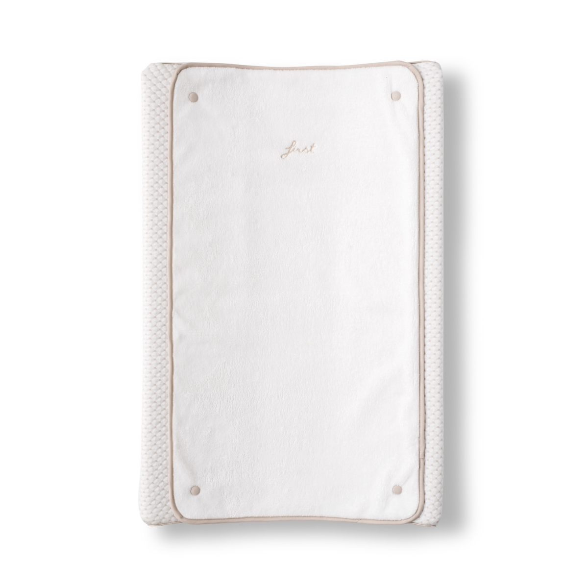 First - changing pad cover & towel ALIX SILENT SANDS - white-beige