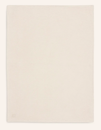 Jollein - deken wieg 75 x 100 cm basic knit - ivory/coral fleece