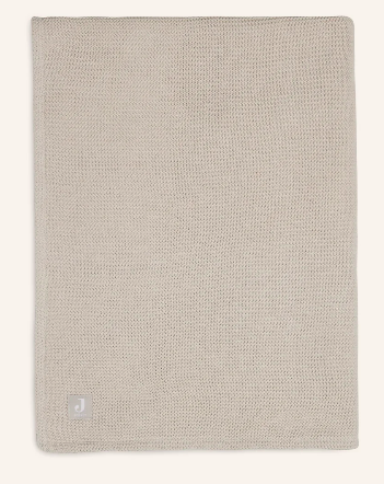 Jollein - deken wieg 75 x 100 cm basic knit - nougat/fleece